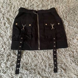 Black Dollskill Cargo Skirt